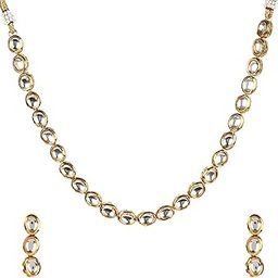 voylla Kundan Gold Plated Brass Necklace Set|EveryDay|Festive|Wedding|Gift For Women|-picture-42
