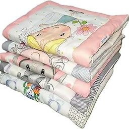 CUDDLE WEAVE New Born Baby Godadi Pack of 5 Combo Set Soft Cotton godi| Godari | Baby Bed | Crib Sheet | Cartoon Mat Baby Godadi | Bedding Set |Multicolor(Set of 5)-31