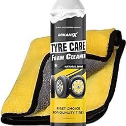 OBEROI'S TRADERS Car & Bike Rim | Tyre Foam Cleaner Spray with Microfiber Cloth to Cleans dirt, Restores shine and Prevents Fading and Cracks (500 ml)-picture-7