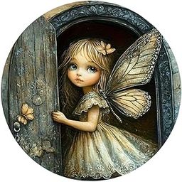 ARTISOUL® 2D Decorative Artwork Craft Fairy Garden Wall Art for Festivals Bedroom Home | Yard, Garden & Outdoor Living | Garden Decor | Statues & Lawn Ornaments-image-54
