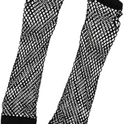 Imported 1Pair Hens Night Party Bride To Be Black Ladies Fingerless Fishnet Gloves-image-2