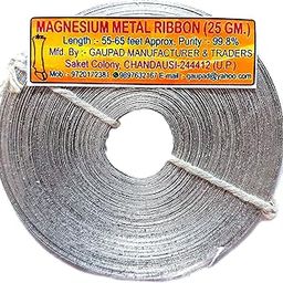 Magnesium Metal Ribbon Coil (25 Grams) Lab Study and Scientific kits Purpose-29