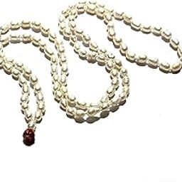 Natural And Original Precious AAA+ Quality 108 + 1 Pearl Mala Or Moti Mala For Men And Women With Certificate (Weight Between 25 Gm to 30 Gm)-image-54