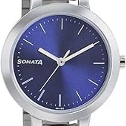 Quartz Analog Blue Dial Stainless Steel Strap Watch for Women-NS8141SM05-image-76