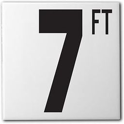 Ceramic Swimming Pool Waterline Depth Marker "7 FT" Smooth Finish, 5 inch Font-11