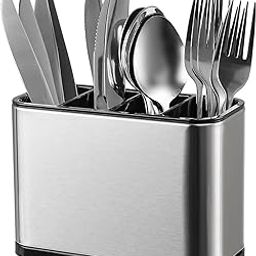 Ipsit Stainless Steel Spoon Holder & Cutlery Stand for Kitchen | Knife, Spoon, Fork Organizer | Large Utensil & Spatula Holder for Countertop & Dining Table-image-76