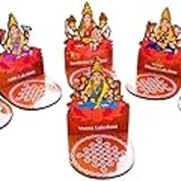 Ashta Lakshmi Traditional Vilakku Madam | Diya Stand Eight Piece | Handmade Vilakku Madam for Pooja | Mada Vilakku | Entrance Diya | Lakshmi vilakku Madam for Home (Pack of 8)-image-20