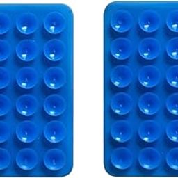 Mystick Sticky Phone Stand Silicone Suction Phone Case Mount, Content Creator Essentials, Hands-Free Mobile Accessory Holder Grip Blue Color (Pack of 2)-12
