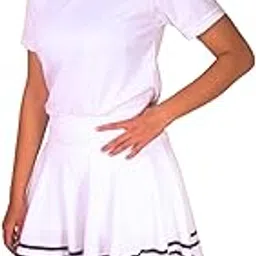 Aqua Holic Women's Dryfit Tshirt & Skater Skirt with Shorts for Tennis, Pickle Ball, Badminton & Other Sports | for Casual Occassions-picture-23