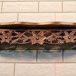 Hand Carved Wall Decor Shelf for Living Room & Drawing Room (22.5 X 4.5 X 5 Inches)-31