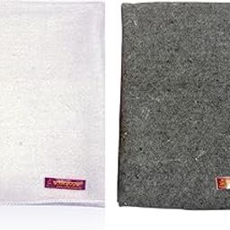 Achleshwar Combo of Premium White & Grey Woolen Aasan Completely Handcrafted Perfect Mat for Meditation & Prayers - Soft, Comfortable (Size 26 x 26 inch)(Size 23 x 30 Inch)-image-43