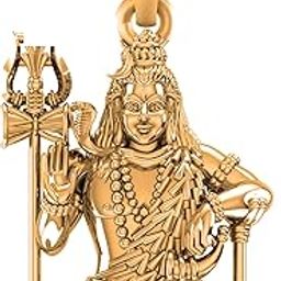 925 Sterling Silver 22k Gold Plated Spiritual Shiva Bholenath Pendant Bhagwan Shiv Ji Locket for Men and Women-image-95