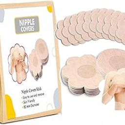 Nipple Covers Stick Breathable Nipple Pasties, No Show Bra for Women, Skin Friendly, for Fashion,Transparent Sticker Beige-image-8