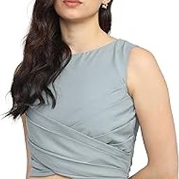 Women's Round Neck Fitted Crop Top | Sleeveless | Chic & Versatile | Perfect for Casual & Layered Looks | Tops for Woman | Women Tops | Women Crop Top-image-16