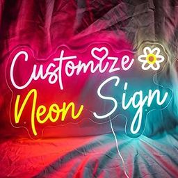 SIFTY COLLECTIONS Customised Neon Light with Name – Personalized LED Sign for Wall Decor, Room Decoration, Wedding Backdrop, Birthday Gift, Home, Party, Office, Shop, Bar, Café, Custom Text Display-image-5