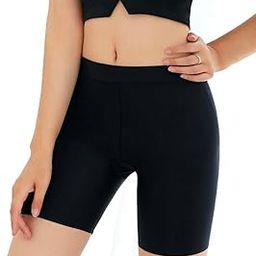 Shorts for Women Gym Shorts, Underskirt Shorts Mid Waist, Seamless, Anti-Slip, Breathable, Black-image-78