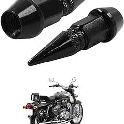 LOVMOTO Universal Spiked Valve Caps,Aluminum Alloy Dustproof and Waterproof Tire Valve Stem Caps, Suitable for Cars, Trucks and Motorcycles (2PCS Black) Comfortable with Bu-ll-et 500-image-87