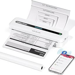 GR Deals Portable Printer, 300DPI Wireless Bluetooth Thermal Printer, Support Multi-Size Thermal Paper, Compatible with I-OS, Android & PC, Inkless Mobile Printer for Travel, Office, School. (White)-image-89