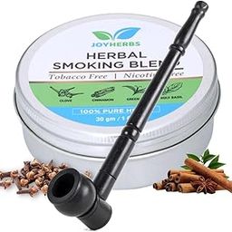 Herbal Mixture Smoking Blend 100% Tobacco & Nicotine Free 30g - Ayurvedic & Organic Herbs Mix For Smoking(Herbal Smokes - No nicotine/No Tobacco) With Black Coloured Classi Wooden Smoking Pipe-picture-26