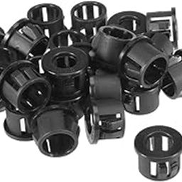 uxcell 28pcs 13mm Mounted Dia Cable Hose Snap Bushing Grommet Protector Black-picture-15