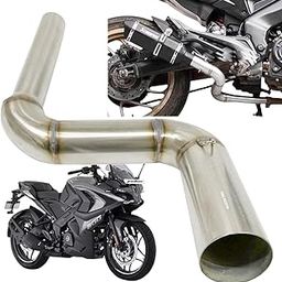 Dhe Best Bike New Stylist Stainless Steel Exhaust Bend Pipe Muffler Middle Pipe Suitable for Bajaj Pulsur RS 200-image-53
