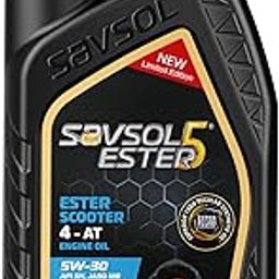 SAVSOL ESTER5 ESTER SCOOTER 4-AT 5W-30 | Synthetic Oil for Scooters (600ML) | With Advanced Ester Fluid Technology | For High Performance Scooters | 35% Less Friction-image-66