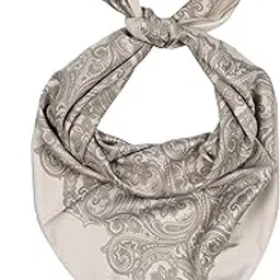 calixto Luxury Silk Satin Paisley Scarf – Elegant Square Bandana for Women, Soft & Lightweight Neck or Head Wrap-picture-45