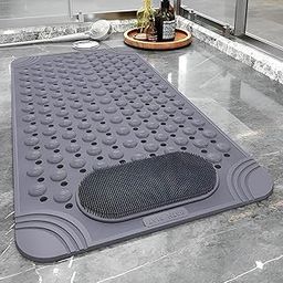 Non-Slip Shower Mat with Drain Hole, Suction Cups for Floor Safety, Bath Foot Scrubber Massage Mat, Durable and Comfortable, Keeps Your Bathroom Clean and Dry-9