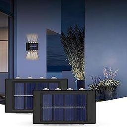 Gesto 8W Solar Up Down Wall Sconce Light – Waterproof 2-Way Led Outdoor Wall Lamp with 1200mAh Battery | Auto Day Off & Night On | Exterior Light for Garden, Fence,Balcony, Patio, Stairs – Pack of 2-image-99