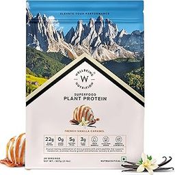 Wellbeing Nutrition Organic Vegan Plant Protein Isolate| 22g Protein, 5g BCAA, 3B CFU Probiotics, Digestive Enzyme, 3g Fiber, Alkalizing Green| NO Bloat, Easy to Digest| French Vanilla Caramel 907gm-image-37