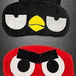 Juzzii Silk Velvet Super Soft Blind Sleeping Cartoon Character Eye Mask Shade For Men Women Girls Boys Kids(Pack Of 2) Model.No.1-18,Multicolour-picture-18