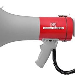 MX Megaphone 60W Handheld/Shoulder Sling Megaphone with Siren PA System Bullhorn Speaker 600M Range Battery Operated for Indoor/Outdoor Use-0