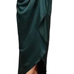 Women's Satin Wrap Skirt, Asymmetric Hem-image-37