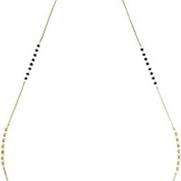 Fashion Jewellery White Gold Polished Copper Zircon Mangalsutra for Women, With Adjustable Chain, Best with Casual Wear - 441315-image-100