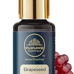 Wildflower Essentials 100% Pure & Natural Grapeseed Oil Cold Pressed For Face Skin Hair Body Anti Ageing Lightweight Undiluted Carrier Oil 30ml-40