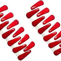 Plastic top 24pcs Red Color Tik Tak Clip for Girls and Womens-image-94