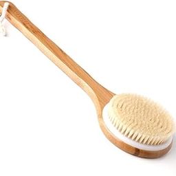 D ZOVAG'S Multipurpose Soft Comfortable Bristles Bath Body Brush Long Handle Gentle Exfoliation Improve Skin's Dry Brushing Back Scrubber for Shower loofa (Pack of 1)-image-5