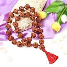 Rudra Centre 5 Mukhi Nepal Rudraksha Beads Mala - 15mm - 32 + 1 Beads-picture-16