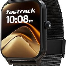 Fastrack New Limitless Classic|Large 1.91" Super UltraVU Display|Functional Crown|Highest 320x385 Pixel Resolution|SingleSync BT Calling|100+ Sports Modes|Metal Case Premium Smartwatch - Black Mesh-18