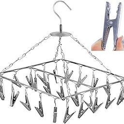 Premium Stainless Steel Hanging Clips for Drying Clothes, Heavy Quality Rust Free Pegs, for Hanging Clothes, Baby Cloth Hanger (Square Baby Cloth Hanger)-image-96