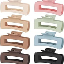 ANNA CREATIONS Korean Fashion Matte Hair Claw Clips Strong Hold Clutcher for Thick & Thin Hair Accessories Clutches for Women & Girls Pack of 8 (Multicolor-8)-image-51