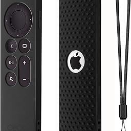 Silicone TV Remote Cover Compatible with New Siri Apple TV 4k 2nd Generation Remote Protective Case with Loop (C-Black) [Remote NOT Included]-32