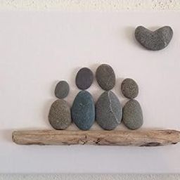 RM™ Pebble Art. Rock Art. Wall Art. Wall Decor. Home Decor. Family Art. Stone Art. Love. Family. Canvas Art. | DIY Pebble Wall Hanging-image-36