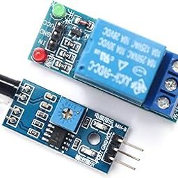 Electronic Spices COMBO OF IR Proximity Sensor for Obstacle Sensing OR 5V One Channel Relay Module Relay Switch with Isolation High Low Level Trigger-5