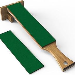 Cheefarcuut Leather Strop Set, Double-Sided, Genuine Cowhide Leather with Diamond Polishing Paste Knife, Peeler Leather for Knives, Leather Strop, Diamond Leather, Knife Sharpening Strap, 250 x 6 cm-image-21