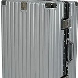 Polycarbonate Hard Case Zipperless Aluminium Frame Suitcase, 360° Swivel Double Wheel Luggage Travel Trolley Bag with TSA Lock (22 Inches)-image-63