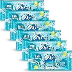 Glider Bed Bath Wipes | Adult Wet Wipes | Antibacterial, Aloe Vera & Vitamin-Infused Cleansing Bath Towels | 60 Wipes (Pack of 6)-19