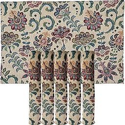 PRAKARTIK BY INDUARTS 100% Cotton Floral Print Rectangular Dining Table mat. Multicolor Set of 6-image-30