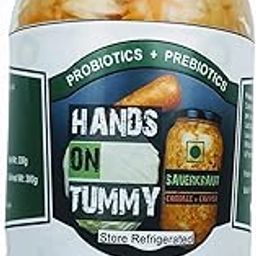 Hands on Tummy - Sauerkraut (330 Grams) - Probiotic - Fermented Cabbage + Carrot Mixed Pickle - Organic-image-52