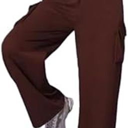 Women Cotton Blend Cargo Trouser || Relaxed Loose-Fit Trouser || Flared Palazzo with Pocket || Loose Fit Trouser with Pockets-image-1